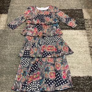 Nuggles brand layered ruffle dress.